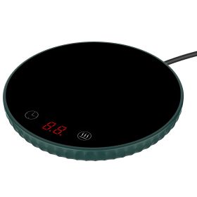Desktop Electric Cup Warmer 8Hours Auto Off Overheating Protection Smart Timer Setting 2 Temperature Levels 104°F to 140°F Ceramic Heating Panel For O (Option: CoffeeWarmerGreen)
