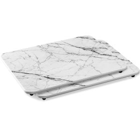 2 Pack 11.81x15.75in Stone Dish Drying Mat Silicone Diatomaceous Earth Shower Mat Marble Dish Drying Pad Fast Drying In 30S 1832℉Heat Resistant Non-sl (Option: 2PcDishDryingMatWhite)