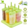 6Pcs Popsicle Molds Reusable Ice Cream DIY Ice Pop Maker Ice Bar Maker Plastic Popsicle Mold For Homemade Iced Snacks