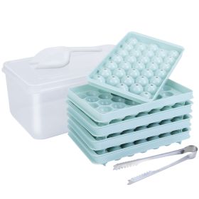 4 Packs Small Ice Cube Trays Mini Circle Ice Cube Tray Round Ice Ball Maker Mold with Lid Bin 132Pcs Ice Cubes for Chilling Drinks Coffee Juice Cockta (Option: IceCubeTrayBlue)